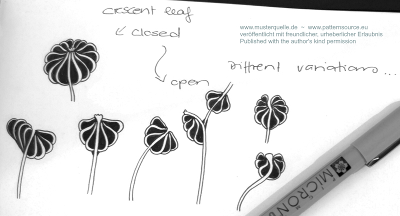 crescent leaves Miranda Gerber Varianten